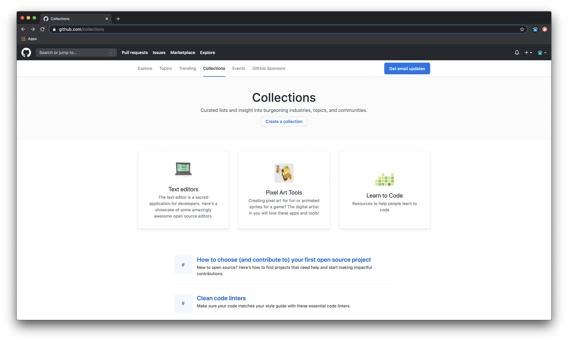 GitHub Collections